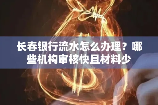 长春银行流水怎么办理?哪些机构审核快且材料少